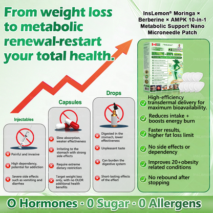 🇨🇦𝐈𝐧𝐬𝐋𝐞𝐦𝐨𝐧® 𝗠𝗼𝗿𝗶𝗻𝗴𝗮 × 𝗕𝗲𝗿𝗯𝗲𝗿𝗶𝗻𝗲 × 𝗔𝗠𝗣𝗞 𝟭𝟬-𝗶𝗻-𝟭 𝗠𝗲𝘁𝗮𝗯𝗼𝗹𝗶𝗰 𝗦𝘂𝗽𝗽𝗼𝗿𝘁 𝗡𝗮𝗻𝗼 𝗠𝗶𝗰𝗿𝗼𝗻𝗲𝗲𝗱𝗹𝗲 𝗣𝗮𝘁𝗰𝗵🇨🇦(𝐉𝐮𝐬𝐭 𝐨𝐧𝐜𝐞 𝐚 𝐝𝐚𝐲, 𝐯𝐢𝐬𝐢𝐛𝐥𝐞 𝐜𝐡𝐚𝐧𝐠𝐞𝐬 𝐢𝐧 𝟕 𝐝𝐚𝐲𝐬） ✅ 𝐅𝐨𝐫 𝐨𝐛𝐞𝐬𝐢𝐭𝐲, 🅛🅞🅞🅢🅔 🅢🅚🅘🅝,𝐝𝐢𝐚𝐛𝐞𝐭𝐞𝐬, 𝐬𝐥𝐞𝐞𝐩 𝐚𝐩𝐧𝐞𝐚, 𝐣𝐨𝐢𝐧𝐭 𝐢𝐬𝐬𝐮𝐞𝐬, 𝐚𝐧𝐝 𝐦𝐨𝐫𝐞
